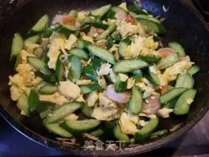 Make Shrimp eggs, cucumber step 9