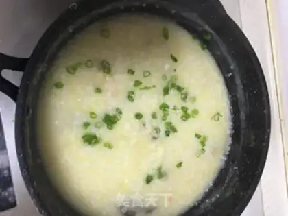 Make Gold and silver sea congee step 6