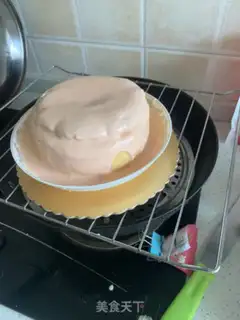 Make Strawberry cap cake step 6