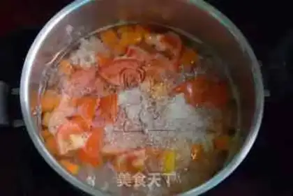 Make A papaya tomato with silver ears and eggs step 5