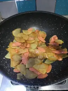 Make Ham sausage and potatoes step 4