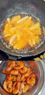 Make Spicy shrimp from a dry pot step 0
