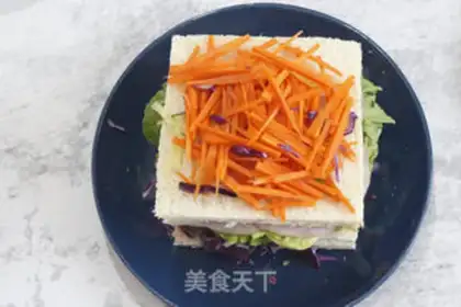 Make All wheat and vegetables sandwich step 3