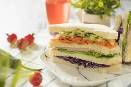 Make All wheat and vegetables sandwich step 4
