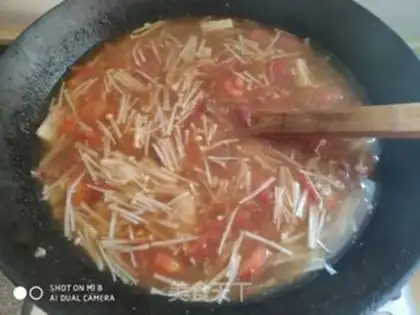 Make Golden pins and mushroom beef soup step 5
