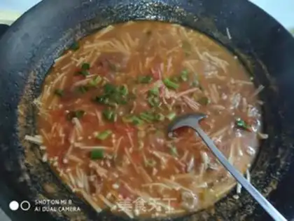 Make Golden pins and mushroom beef soup step 6