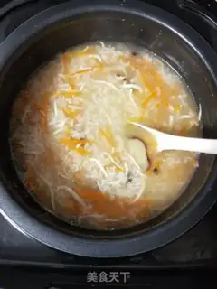 Make Silver fish congee step 6