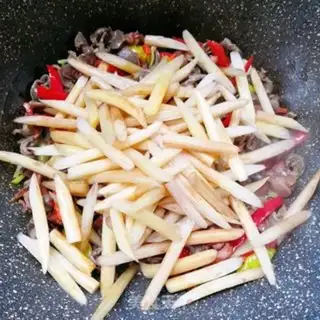 Make Piper pepper with fried chicken step 11