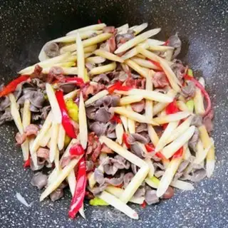 Make Piper pepper with fried chicken step 15