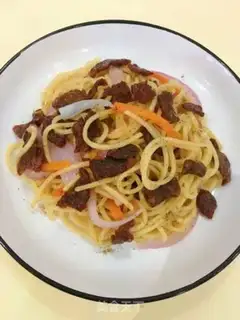 Make Black pepper beef pasta step 13