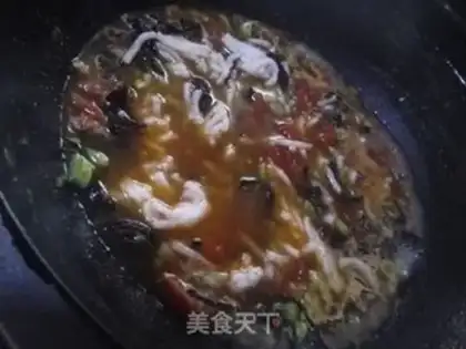 Make Red soup makes its own rice powder step 5