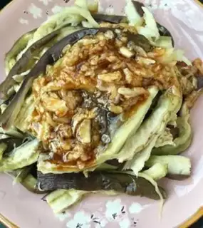 Make Garlic hand tore eggplant step 9