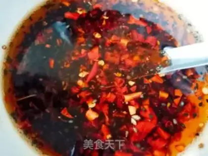 Make "Lazy Meal" homemade pepper oil step 7