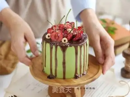 Make Black rice with tea mousse cake step 14