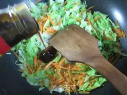 Make Carrot, cabbage, fried eggs step 6