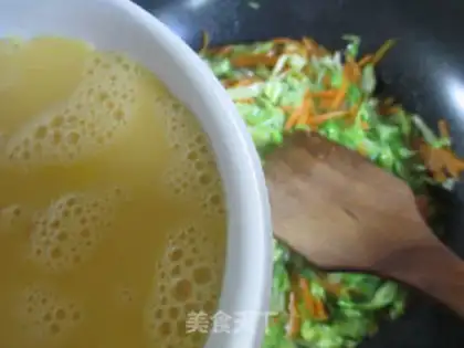 Make Carrot, cabbage, fried eggs step 8