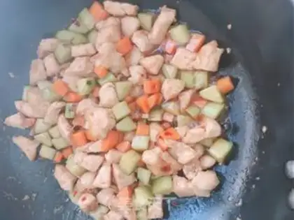 Make Carrot cucumber fried chicken step 9