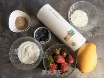 Make A quinoa yogurt fruit cup step 0