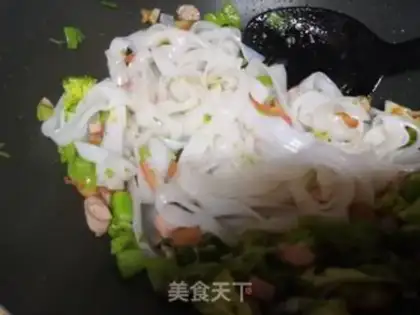 Make Orchid sausage fried river powder step 3