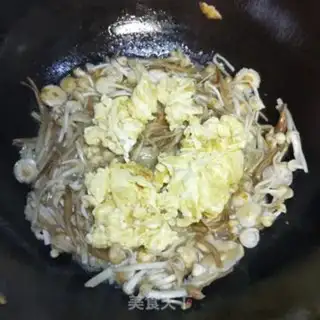 Make Egg fried golden mushrooms step 9