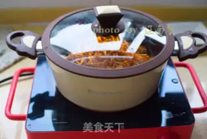 Make Worm and grass stew tofu step 5
