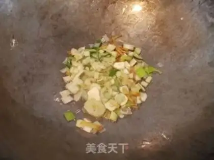 Make Ham sausage and vegetables step 1