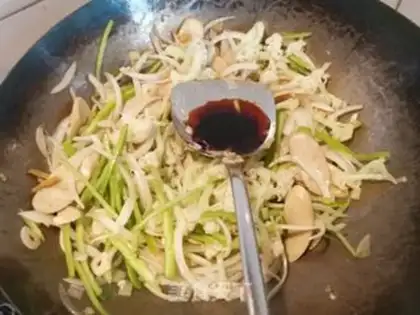 Make Ham sausage and vegetables step 6