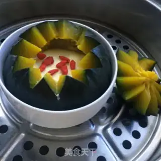 Make Pumpkin steamed eggs step 4