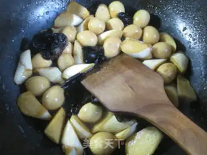 Make Black-mucked quail egg burns white step 10