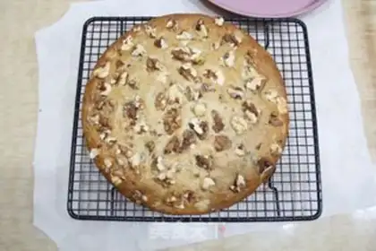 Make Banana pecan cake step 13