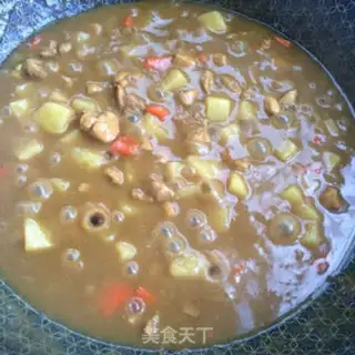 Make Potato chicken curry step 8