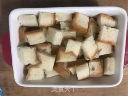 Make Cranberry toast pudding step 1