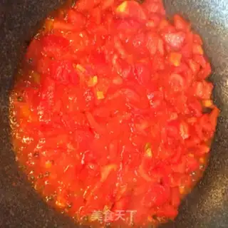 Make Tomato egg fried cake step 6