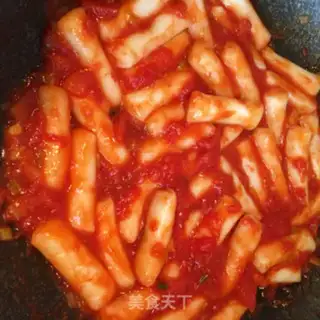 Make Tomato egg fried cake step 7
