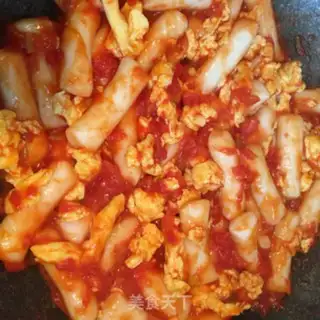 Make Tomato egg fried cake step 8