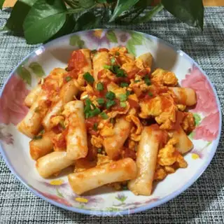Make Tomato egg fried cake step 10