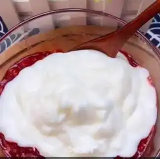 Make Chocolate strawberry yogurt step 2