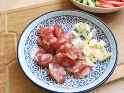 Make Weed sausages, duck eggs step 2