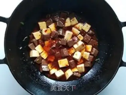 Make Duck blood tofu step 4