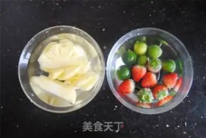 Make Pearl fruit tea step 1