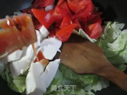 Make Tomato, cabbage, tofu step 3