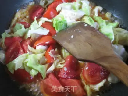 Make Tomato, cabbage, tofu step 5