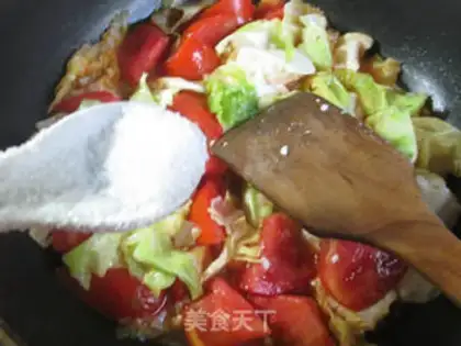 Make Tomato, cabbage, tofu step 6