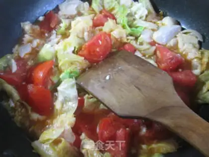 Make Tomato, cabbage, tofu step 9