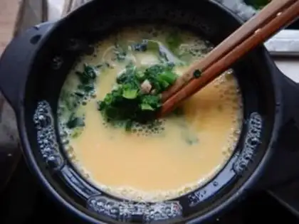 Make Spinach eggs step 8