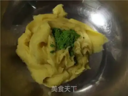 Make Vegetable green bean cake step 11