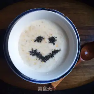 Make Black sesame milk oatmeal step 7