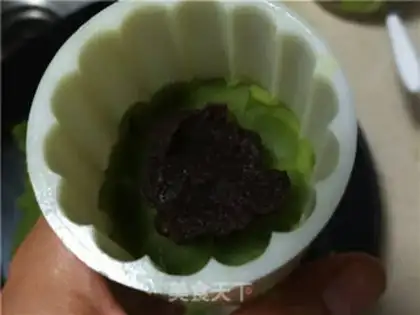 Make Vegetable green bean cake step 17