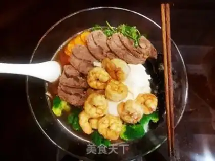 Make Beef shrimp and vegetable noodles step 9