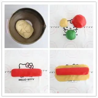 Make Watermelon cookies step 1